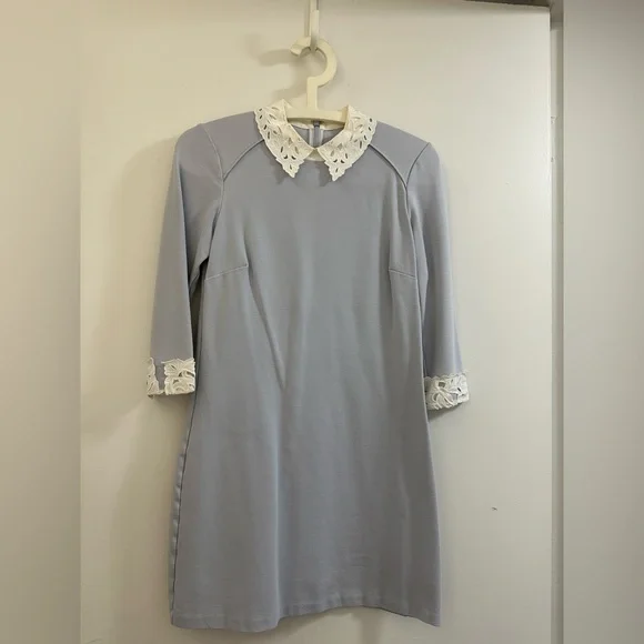 Ted Baker London | Dresses | Ted Baker London Lace Trim Light Gray Dress |  Poshmark